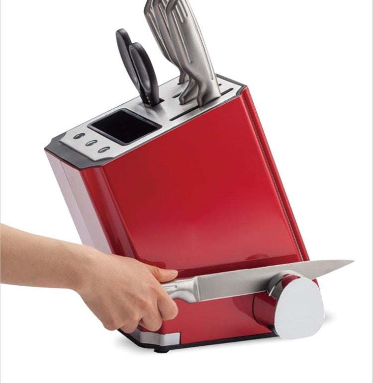 Esterilización/afilador inteligente de cuchillo con tecnologia uv y secado automatico110V 240V Desinfeccio total en tu cocina con afilador electrico incluido